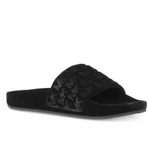 Michael Kors velvet Slide Sandals